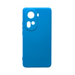 Capa de Silicone com Moldura de Câmera para Oppo Reno11 5G Azul Capa de Silicone com Moldura de Câmera para Oppo Reno11 5G Azul