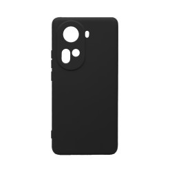 Capa de Silicone com Moldura de Câmera para Oppo Reno11 5G Preto Capa de Silicone com Moldura de Câmera para Oppo Reno11 5G Preto