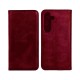 Leather Flip Cover with Internal Pocket for Samsung Galaxy A14 5G Red