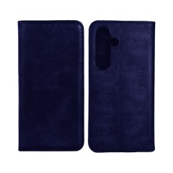 Leather Flip Cover with Internal Pocket for Samsung Galaxy A25 Blue Leather Flip Cover with Internal Pocket for Samsung Galaxy A25 Blue