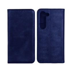 Leather Flip Cover with Internal Pocket for Samsung Galaxy A35 Blue Leather Flip Cover with Internal Pocket for Samsung Galaxy A35 Blue