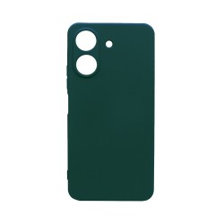 Capa de Silicone com Moldura de Câmera para Xiaomi Redmi 13C/Poco C65 Verde Escuro Capa de Silicone com Moldura de Câmera para Xiaomi Redmi 13C/Poco C65 Verde Escuro