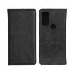 Leather Flip Cover with Internal Pocket for Alcatel 1S 2021 Black Leather Flip Cover with Internal Pocket for Alcatel 1S 2021 Black