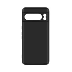 Funda de Silicona con Marco de Cámara para Google Pixel 8 Pro Negro