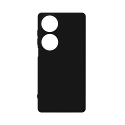 Funda de Silicona con Marco de Cámara para Huawei Honor 90 Smart/Honor X7B Negro