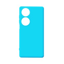 Funda de Silicona con Marco de Cámara para Huawei Honor 90 Smart/Honor X7B Azul