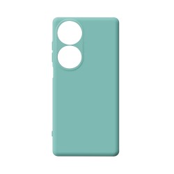 Funda de Silicona con Marco de Cámara para Huawei Honor 90 Smart/Honor X7B Verde Mar