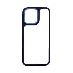 Transparent Hard Case for Apple iPhone 15 Pro Blue Transparent Hard Case for Apple iPhone 15 Pro Blue