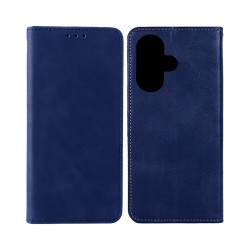 Leather Flip Cover with Internal Pocket For Apple iPhone 16 Blue Leather Flip Cover with Internal Pocket For Apple iPhone 16 Blue