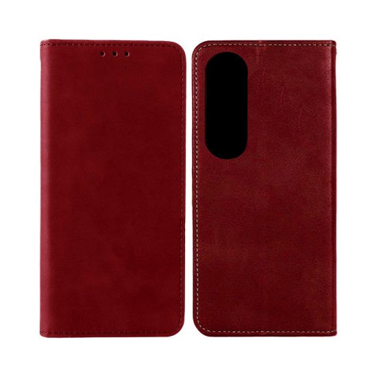 Leather Flip Cover with Internal Pocket For Oppo A60 Red Leather Flip Cover with Internal Pocket For Oppo A60 Red