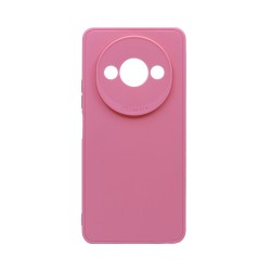 Capa de Silicone Macio com Moldura de Câmera para Xiaomi Redmi A3 Rosa Capa de Silicone Macio com Moldura de Câmera para Xiaomi Redmi A3 Rosa