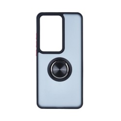 Case with Support Ring for Oppo Reno11 F Smoked Black Case with Support Ring for Oppo Reno11 F Smoked Black