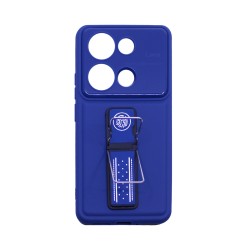 Sillicone Case with Support for Xiaomi Redmi Note 13 Pro 4G/Poco M6 Pro 4G Blue Sillicone Case with Support for Xiaomi Redmi Note 13 Pro 4G/Poco M6 Pro 4G Blue