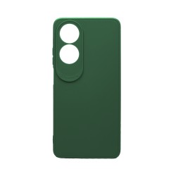 Capa de Silicone Macio com Moldura de Câmera para Oppo A60 4G Verde Escuro Capa de Silicone Macio com Moldura de Câmera para Oppo A60 4G Verde Escuro