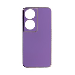 Capa de Silicone Designer com Moldura de Câmera para Huawei Honor 90 Smart Roxo Capa de Silicone Designer com Moldura de Câmera para Huawei Honor 90 Smart Roxo