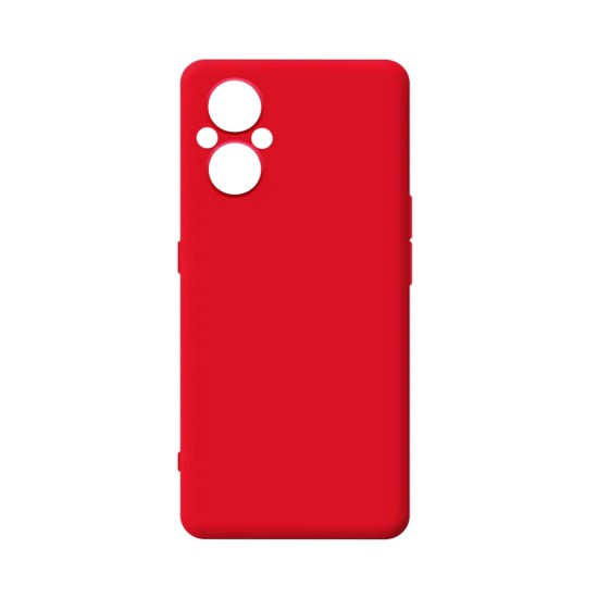 Funda de Silicona con Marco de Cámara para Oppo Reno8 Lite Rojo Funda de Silicona con Marco de Cámara para Oppo Reno8 Lite Rojo