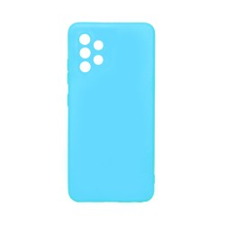 Capa de Silicone com Moldura de Câmera para Samsung Galaxy M52 5G/A32 5G Azul Céu  Capa de Silicone com Moldura de Câmera para Samsung Galaxy M52 5G/A32 5G Azul Céu