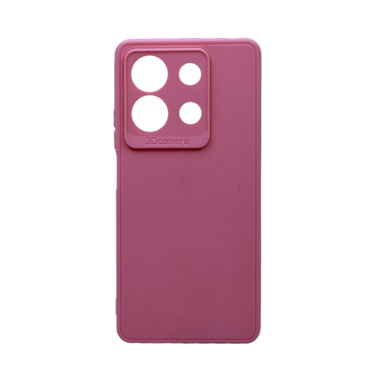 Soft Silicone Case with Camera Shield for Xiaomi Redmi Note 13 Pro 5G Pink