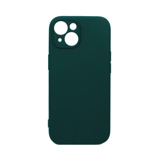 Silicone Case with Camera Shield for Apple iPhone 15 Dark Green Silicone Case with Camera Shield for Apple iPhone 15 Dark Green