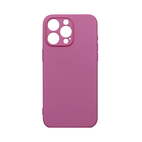 Silicone Case with Camera Shield for Apple iPhone 15 Pro Pink