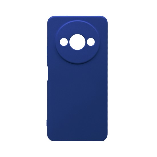 Funda de Silicona con Marco de Cámara para Xiaomi Redmi A3 Azul Oscuro Funda de Silicona con Marco de Cámara para Xiaomi Redmi A3 Azul Oscuro