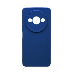 Capa de Silicone Macio com Moldura de Câmera para Xiaomi Redmi A3 Azul Escuro Capa de Silicone Macio com Moldura de Câmera para Xiaomi Redmi A3 Azul Escuro