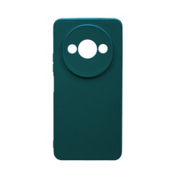 Capa de Silicone Macio com Moldura de Câmera para Xiaomi Redmi A3 Verde Escuro Capa de Silicone Macio com Moldura de Câmera para Xiaomi Redmi A3 Verde Escuro