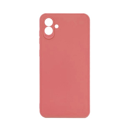 Funda de silicona suave con Marco de Cámara para Samsung Galaxy A05 Rosa