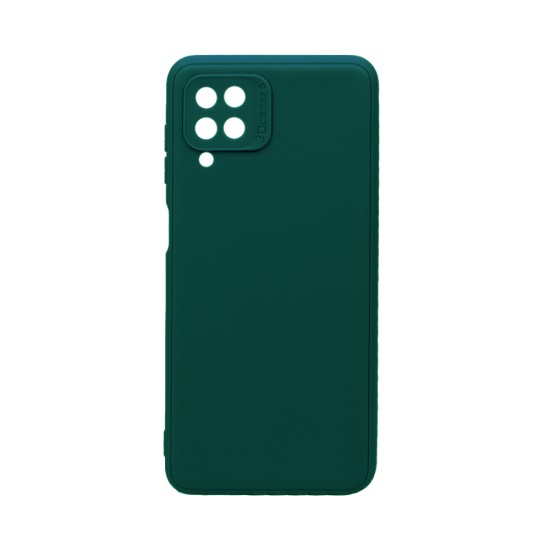 Soft Silicone Case with Camera Shield for Samsung Galaxy A12 Dark Green Soft Silicone Case with Camera Shield for Samsung Galaxy A12 Dark Green
