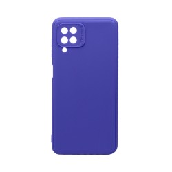 Capa de Silicone Macio com Moldura de Câmera para Samsung Galaxy A12 Roxo Capa de Silicone Macio com Moldura de Câmera para Samsung Galaxy A12 Roxo