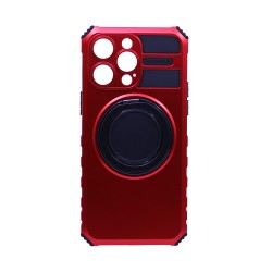 Capa Duro Designer Com Suporte E Proteção De Câmera Para Apple iPhone 15 Pro Vermelho Capa Duro Designer Com Suporte E Proteção De Câmera Para Apple iPhone 15 Pro Vermelho