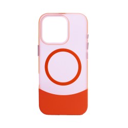 Capa de Silicone Designer Magnética para Apple iPhone 15 Pro Laranja