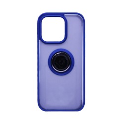 Case with Support Ring for Apple iPhone 16 Pro Smoked Blue Case with Support Ring for Apple iPhone 16 Pro Smoked Blue