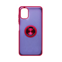 Capa com Anel de Suporte para Samsung Galaxy A06 Vermelho Fumado Capa com Anel de Suporte para Samsung Galaxy A06 Vermelho Fumado