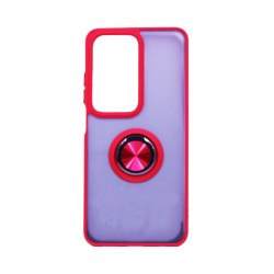 Capa com Anel de Suporte para Oppo A80 5G Vermelho Fumado Capa com Anel de Suporte para Oppo A80 5G Vermelho Fumado