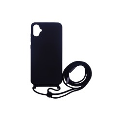 Silicone Case with String for Samsung Galaxy A06 Black Silicone Case with String for Samsung Galaxy A06 Black