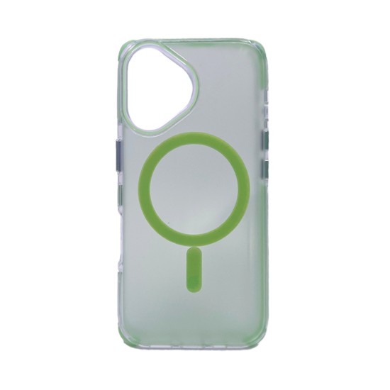 Funda de Silicona Diseño Magnética para Apple iPhone 16 Plus Verde