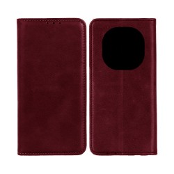 Leather Flip Cover with Internal Pocket For Xiaomi Redmi Note 14 Pro/Redmi Note 14 Pro Plus 5G Red Leather Flip Cover with Internal Pocket For Xiaomi Redmi Note 14 Pro/Redmi Note 14 Pro Plus 5G Red