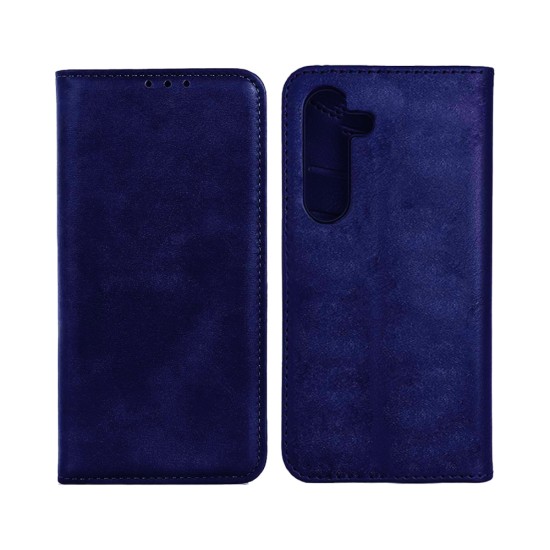 Capa de Couro com Bolso Interno para Samsung Galaxy A36 Azul Capa de Couro com Bolso Interno para Samsung Galaxy A36 Azul