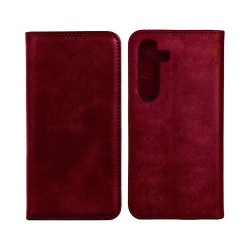 Leather Flip Cover with Internal Pocket for Samsung Galaxy A36 Red Leather Flip Cover with Internal Pocket for Samsung Galaxy A36 Red