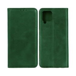 Leather Flip Cover with Internal Pocket For Samsung Galaxy A12 Green Leather Flip Cover with Internal Pocket For Samsung Galaxy A12 Green