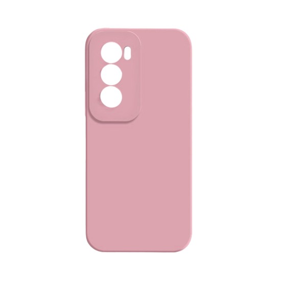 Capa de Silicone com Moldura de Câmera para Oppo Reno12 Rosa Capa de Silicone com Moldura de Câmera para Oppo Reno12 Rosa