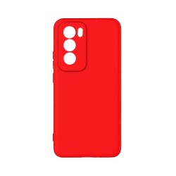 Silicone Case with Camera Shield for Oppo Reno12 Pro Red Silicone Case with Camera Shield for Oppo Reno12 Pro Red