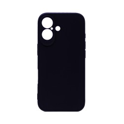 Soft Silicone Case with Camera Shield for Apple iPhone 16 Black Soft Silicone Case with Camera Shield for Apple iPhone 16 Black