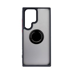 Case with Support Ring for Samsung Galaxy S25 Ultra Smoked Black Case with Support Ring for Samsung Galaxy S25 Ultra Smoked Black