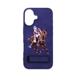 Designer Hard Case US Polo with Support for Apple iPhone 16 Blue Designer Hard Case US Polo with Support for Apple iPhone 16 Blue