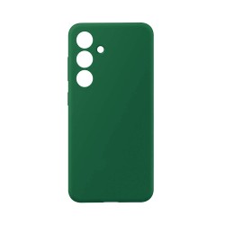 Silicone Case with Camera Shield for Samsung Galaxy S24 FE Dark Green Silicone Case with Camera Shield for Samsung Galaxy S24 FE Dark Green