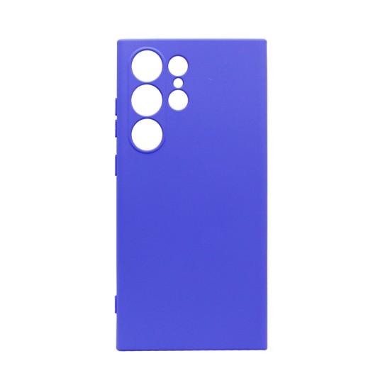 Capa de Silicone com Moldura de Câmera para Samsung Galaxy S25 Ultra Roxo