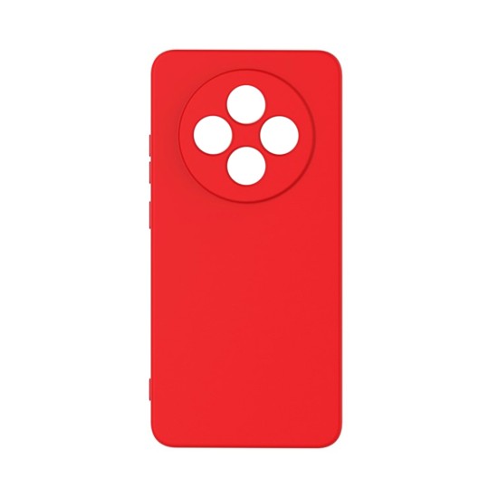 Capa de Silicone com Moldura de Câmera para Oppo Oppo Reno12 F 4G/Reno12 F 5G Vermelho