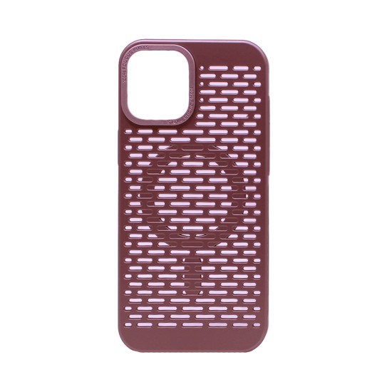 Mesh Design Magnetic Case for Apple iPhone 16 Plus Rose Gold 